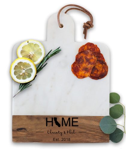 Italian Marble and Acacia Wood Cheese Board - Home