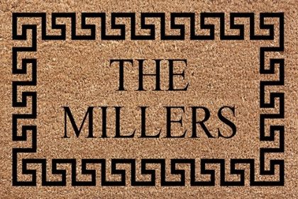 Welcome Home Coir Doormat - Greek Key - 2 Lines