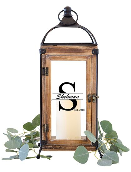 Rustic Lantern - Times Monogram