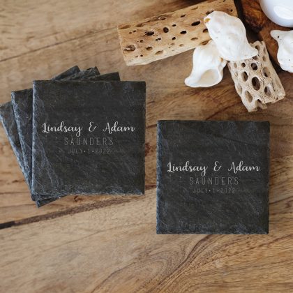 Slate Coaster Set - Impact