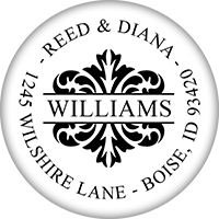 Round Return Address Stamp - Ambrosia