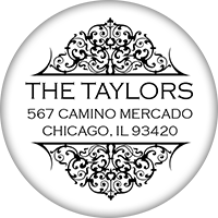 Round Return Address Stamp - Bel Air