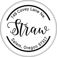 Round Return Address Stamp - Innocense