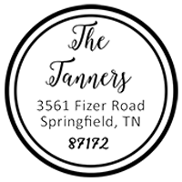 Round Return Address Stamp - Simplicity